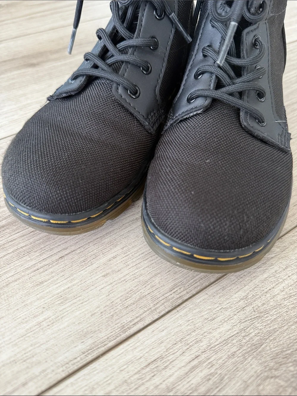 Dr. Martens Youth Combs Extra Tough Poly Casual Boots Black size 3